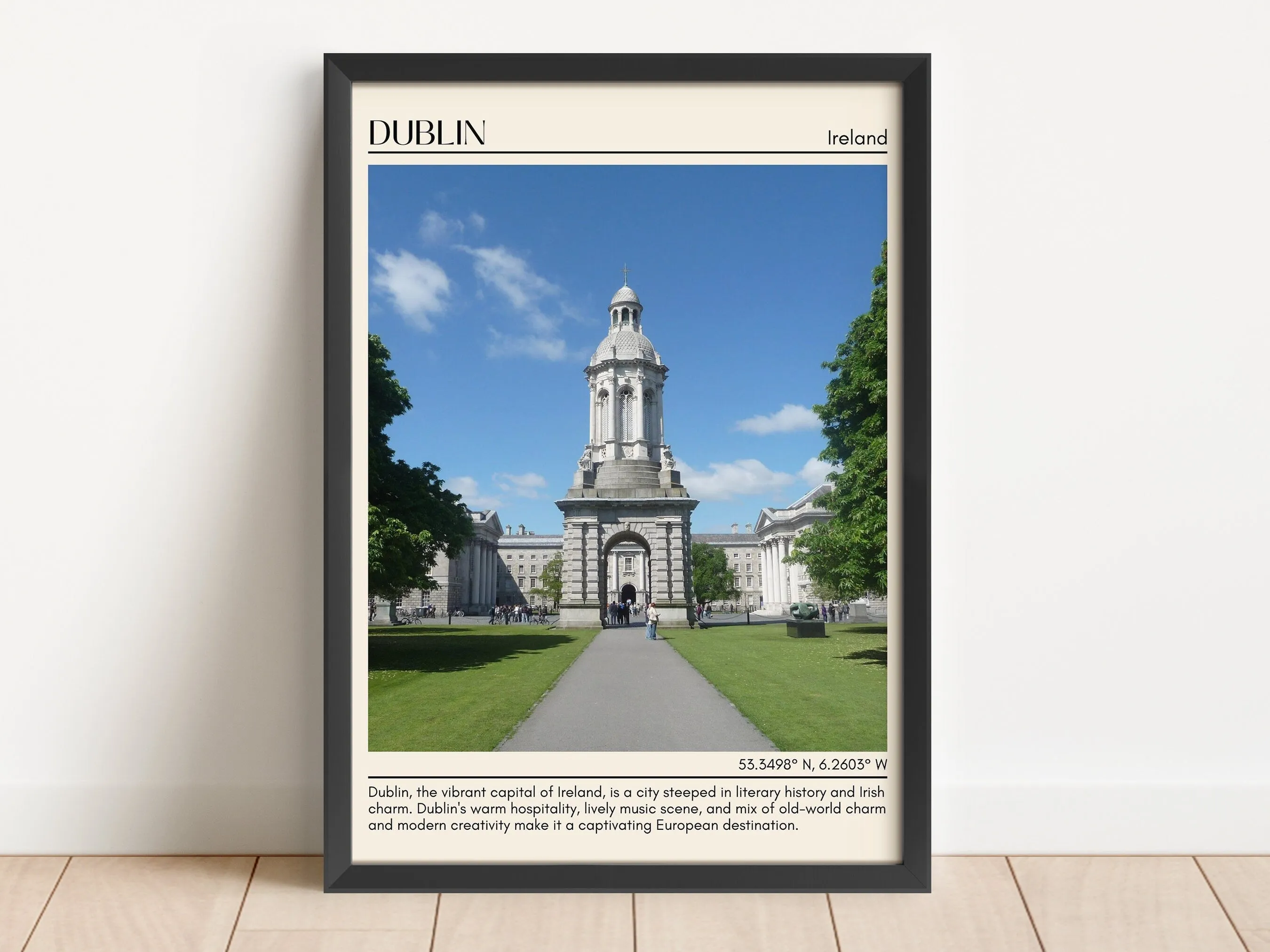 Dublin Minimal Wall Art, Ireland