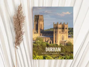 Durham Retro Wall Art, North Carolina, USA