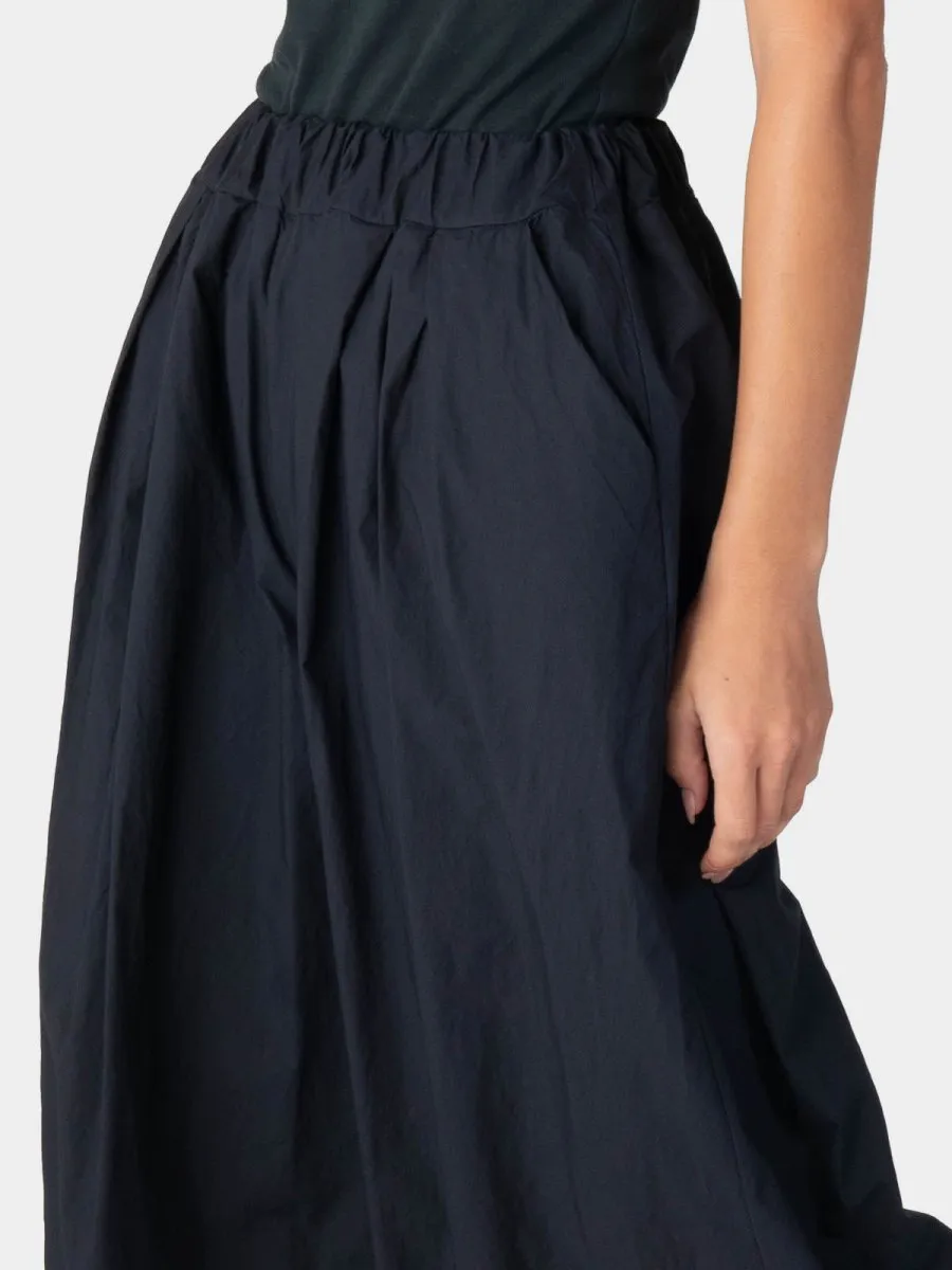 Elastic Waist Organic Cotton Cropped Palazzo Pant