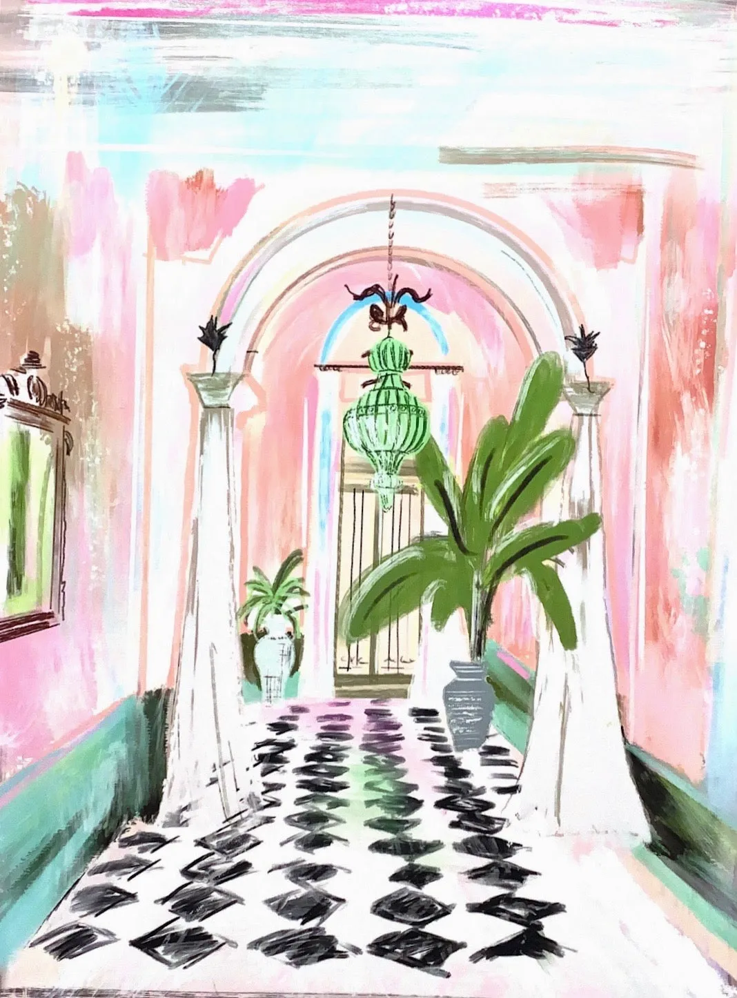 ENTRANCE TO PALM BEACH - Art Print