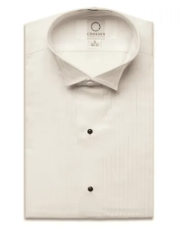 Eric Men's Ensemble - Pleated Wing Tip Shirt and Dress Pants