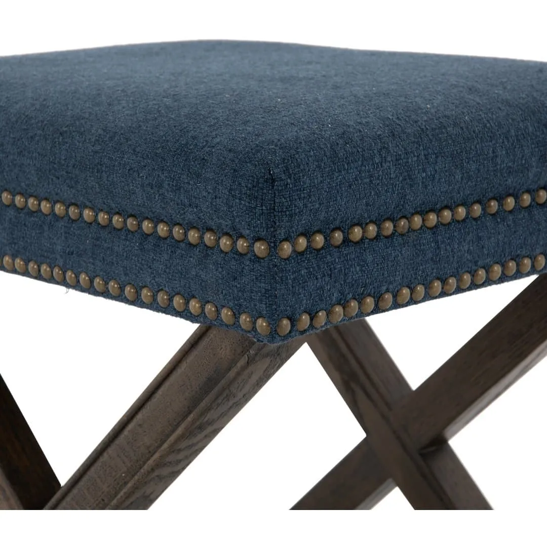 Eylse Swivel Ottoman in Indigo