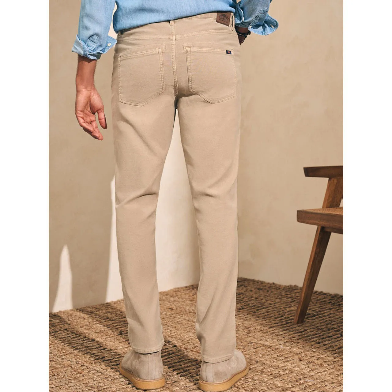 Faherty Men Stretch Terry 5 Pocket 32"