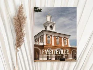 Fayetteville Retro Wall Art, North Carolina, USA
