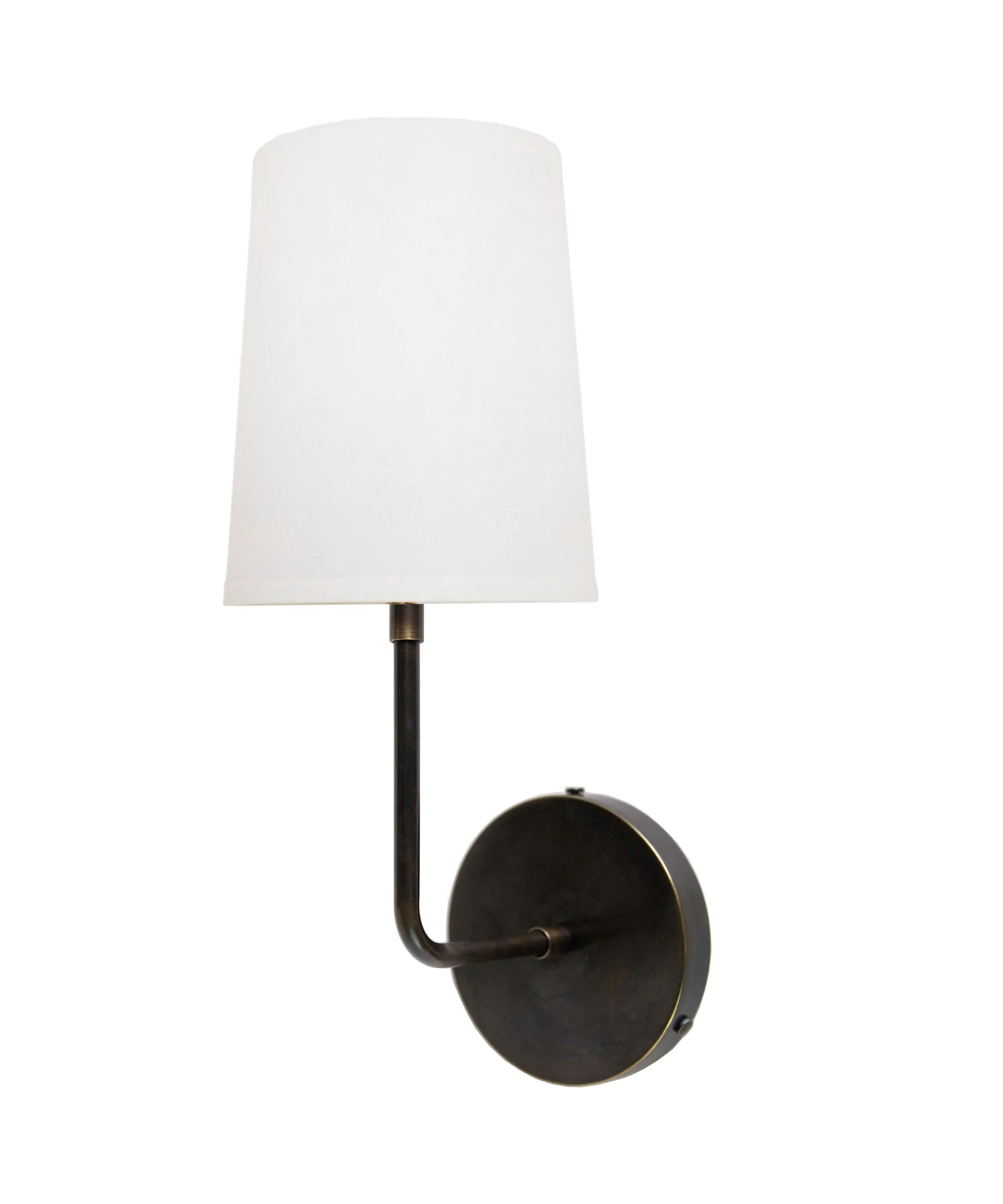 Fillmore Wall Sconce with Linen Shade, Bronze