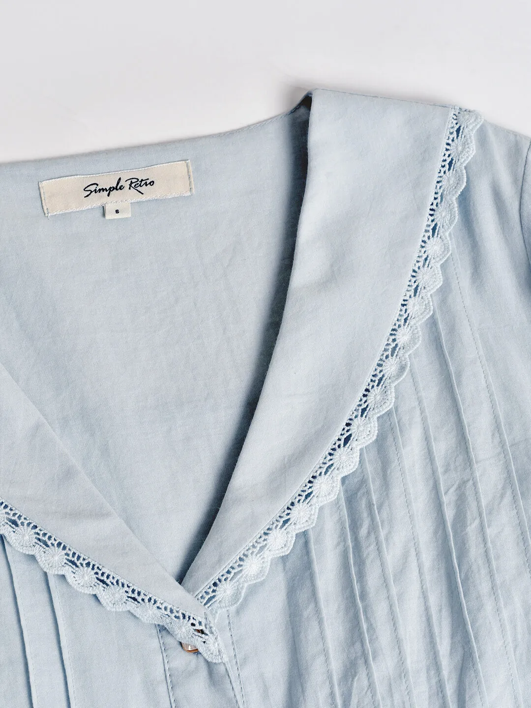 Fiona 100% Cotton Demin Blue Midi Dress