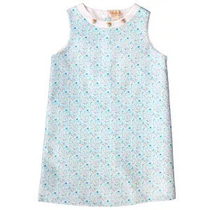 Floral Meadow Lt. Blue Print Aline