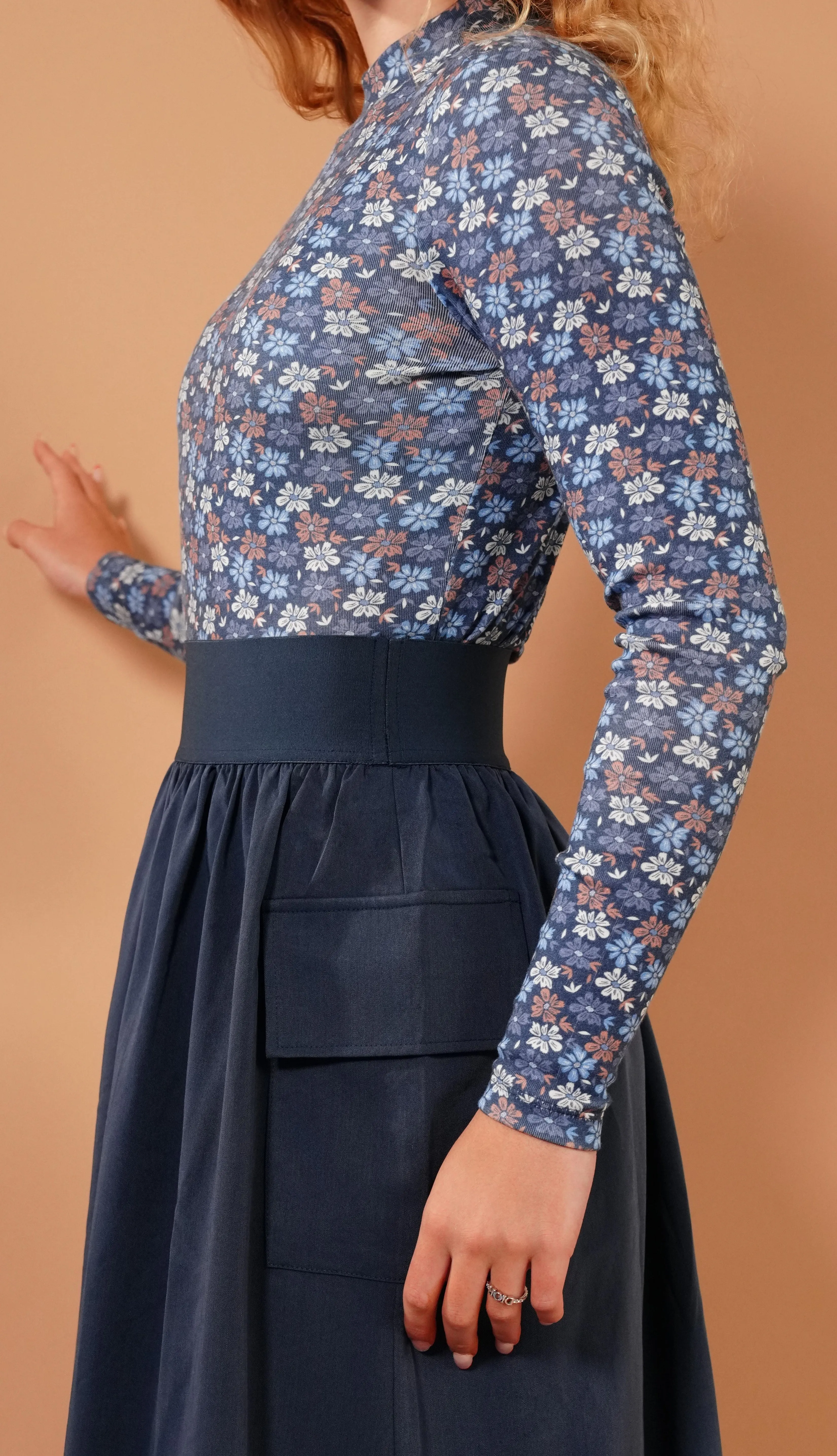 Flower print mock top by Luna Mae