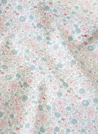 Flowers Cotton Fabric, Floral Fabric, Spring Flower Fabric - Pink - By the Yard 84567-1