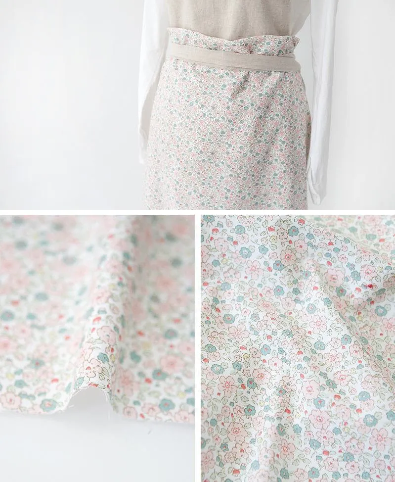 Flowers Cotton Fabric, Floral Fabric, Spring Flower Fabric - Pink - By the Yard 84567-1