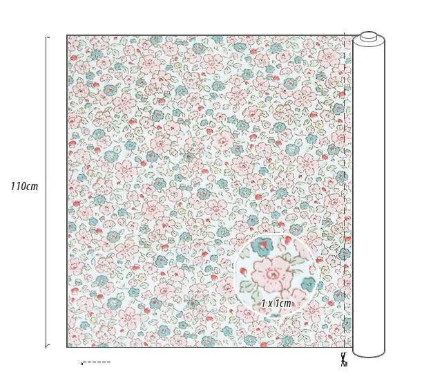 Flowers Cotton Fabric, Floral Fabric, Spring Flower Fabric - Pink - By the Yard 84567-1