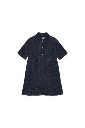 Fluffy Denim Mini Dress