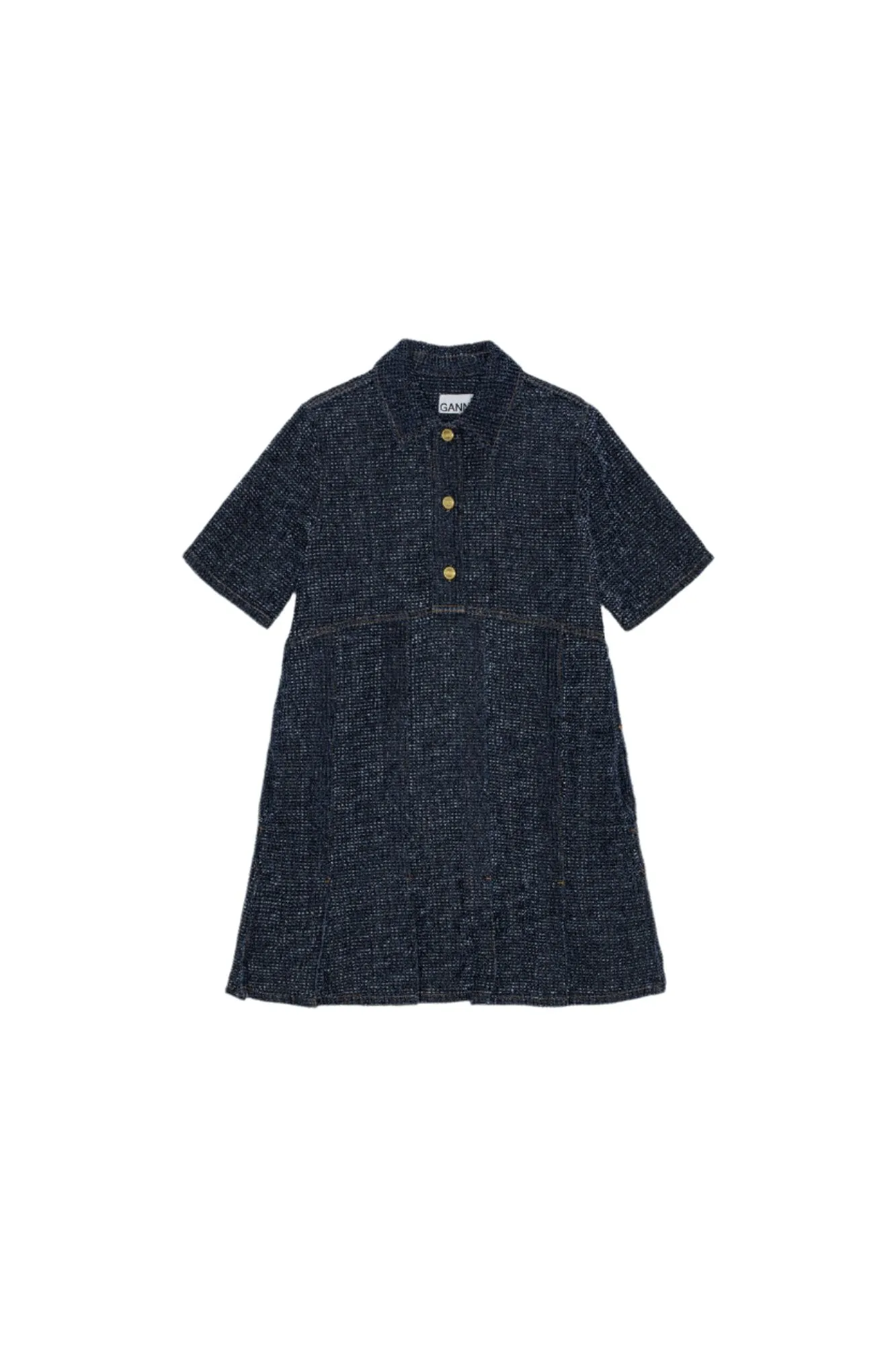 Fluffy Denim Mini Dress