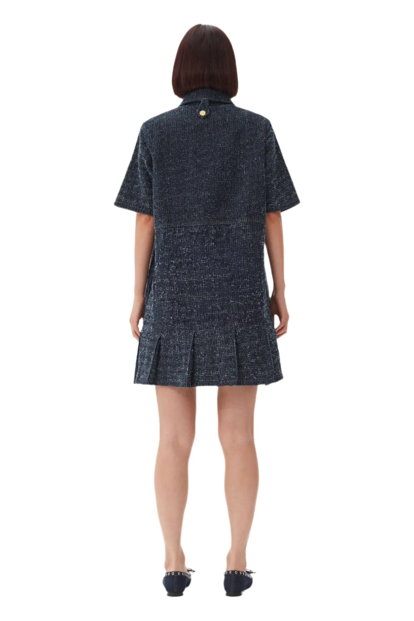 Fluffy Denim Mini Dress