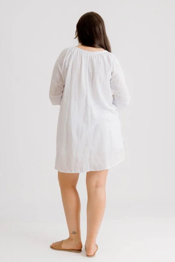 Giselle Tunic Top - White
