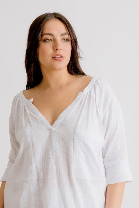 Giselle Tunic Top - White