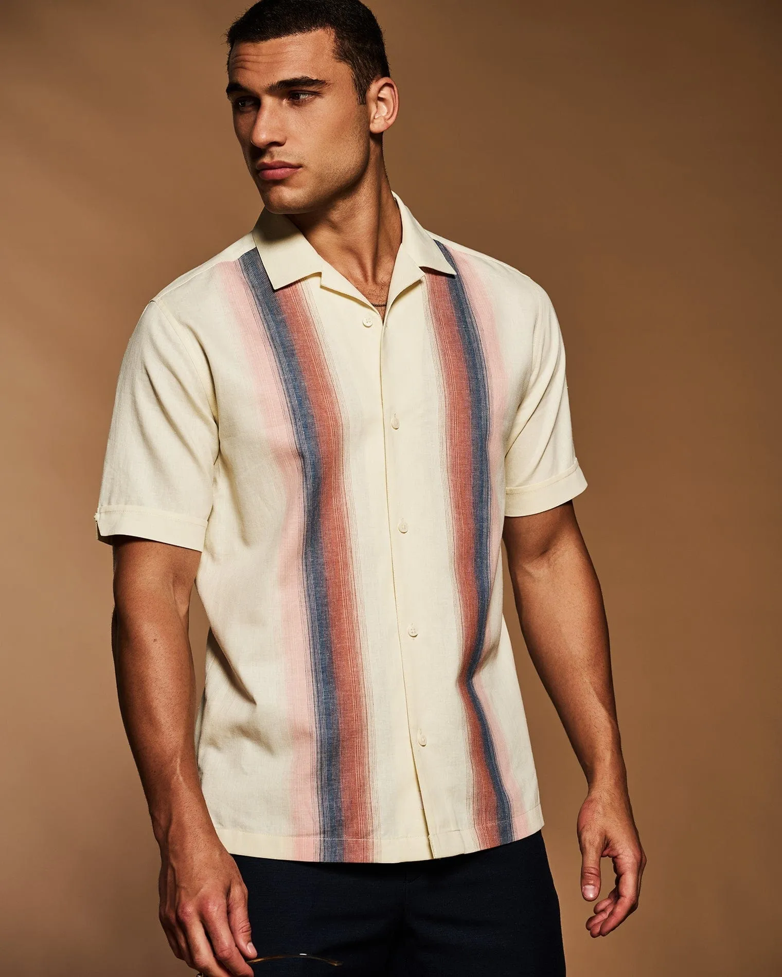 Gradient Panel Print Shirt