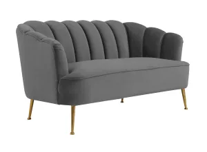 Grey Velvet Settee