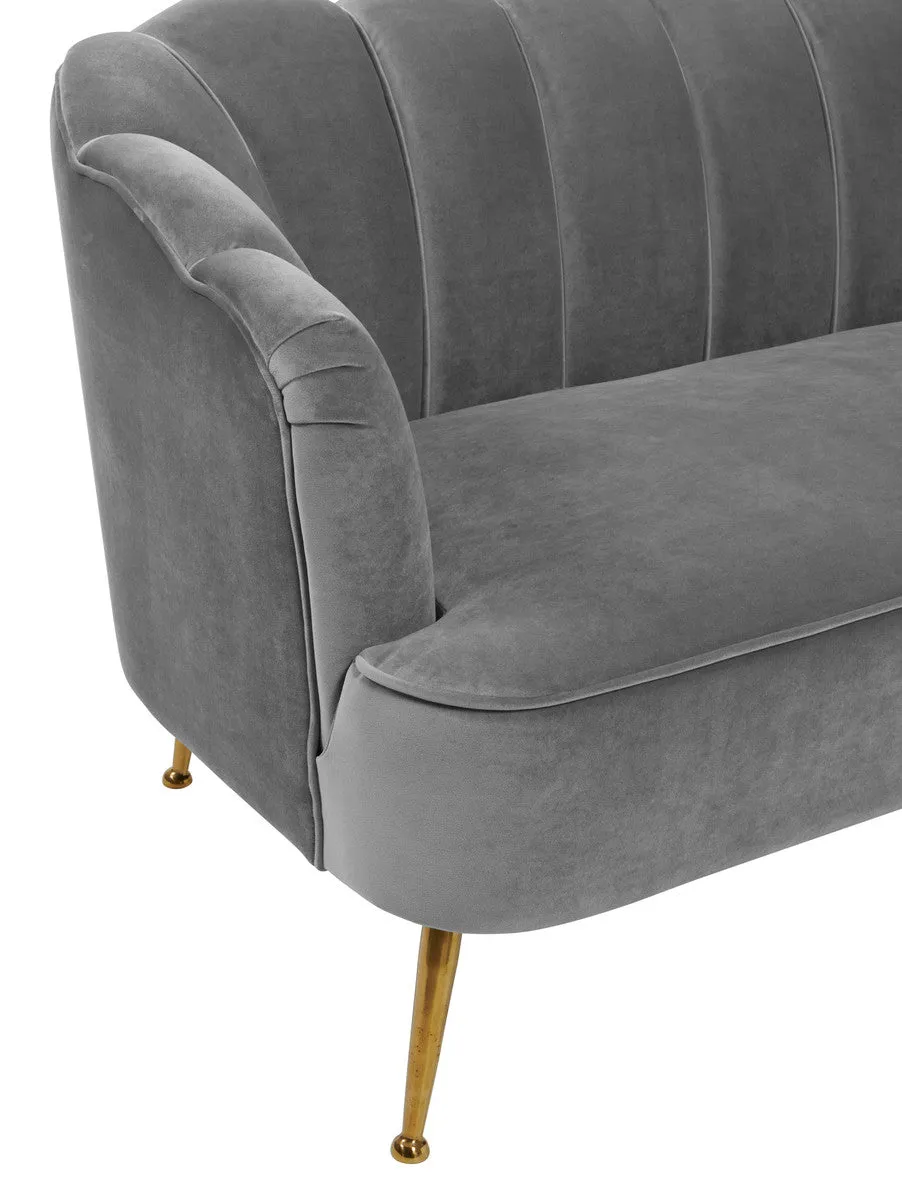Grey Velvet Settee