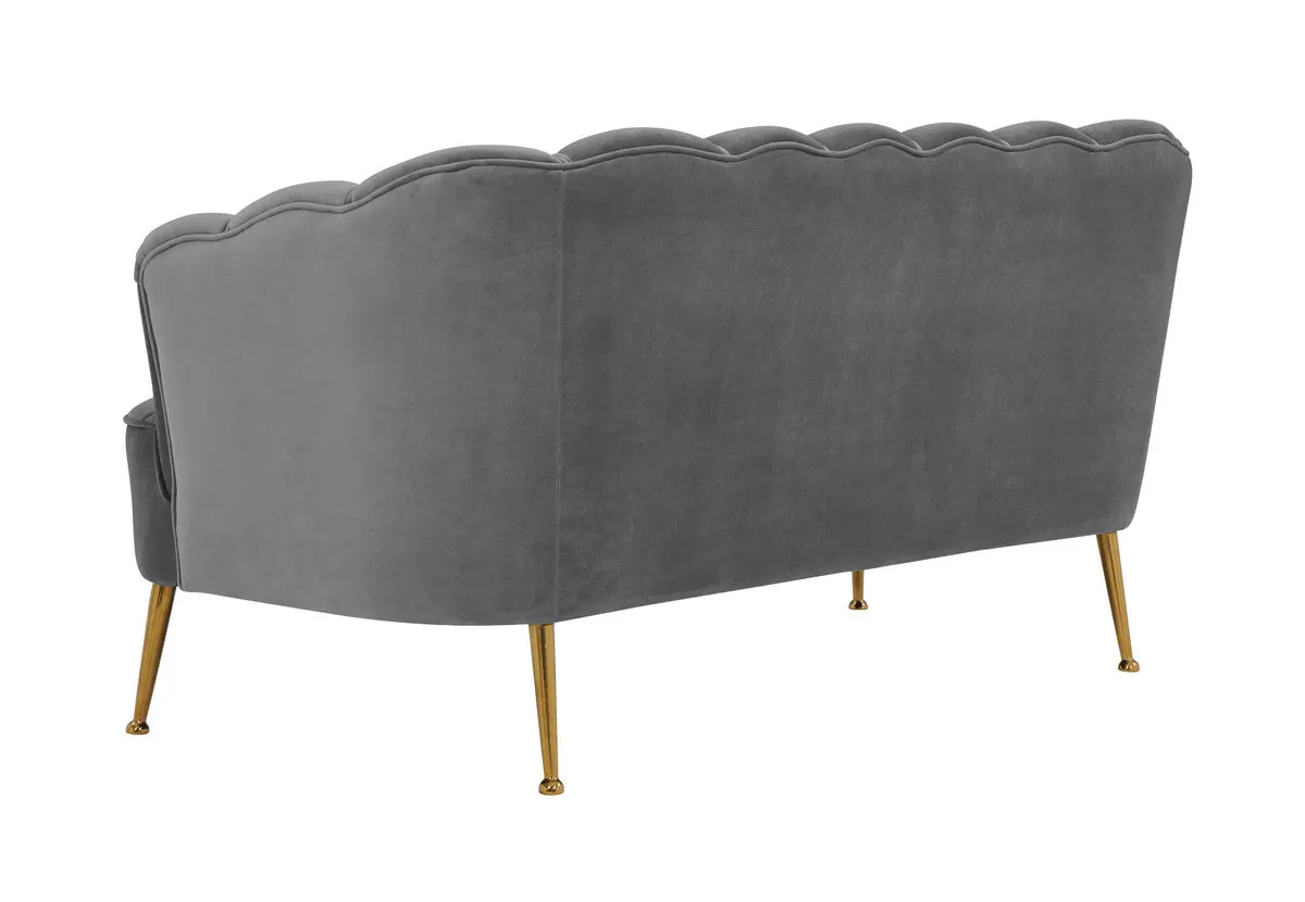 Grey Velvet Settee