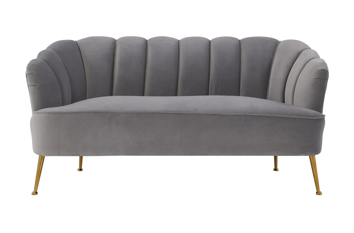 Grey Velvet Settee