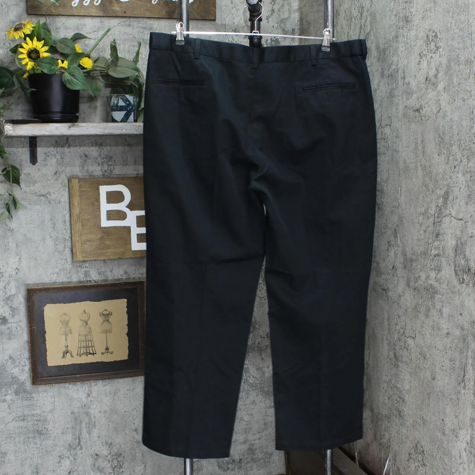 Haggar Mens Classic Fit Pleated Dress Suit Pants 166a8a58276e9e Black 42x30