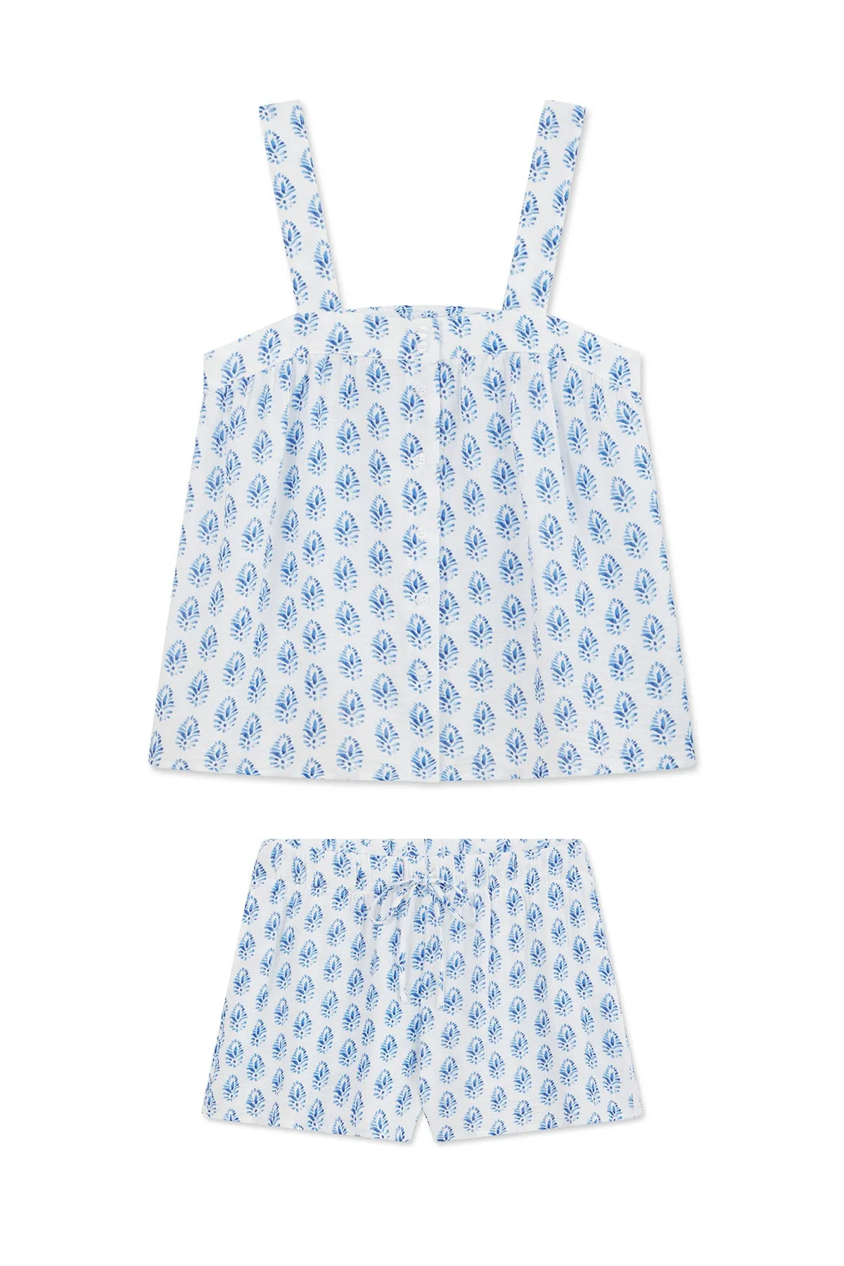Hamptons Shorts Set in Carolina Blue Batik