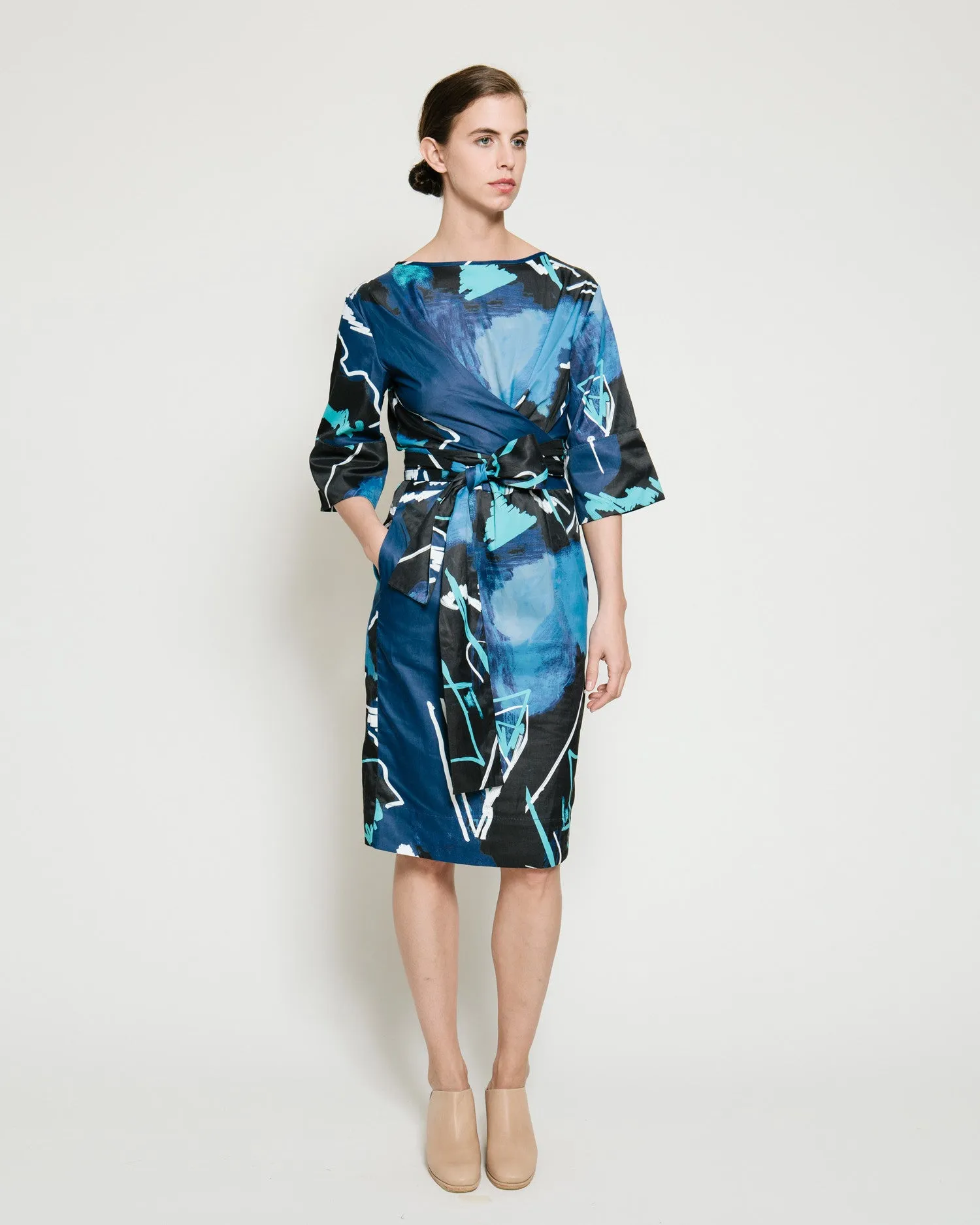 Harper Dress in Swiggle Print