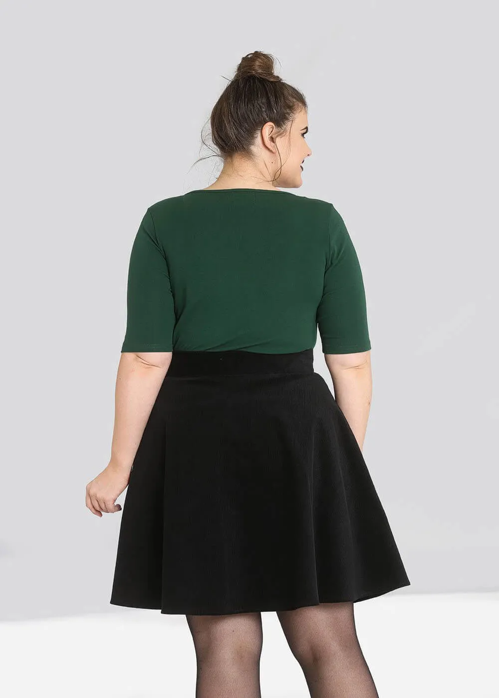 Hell Bunny Philippa 50's Top Dark Green