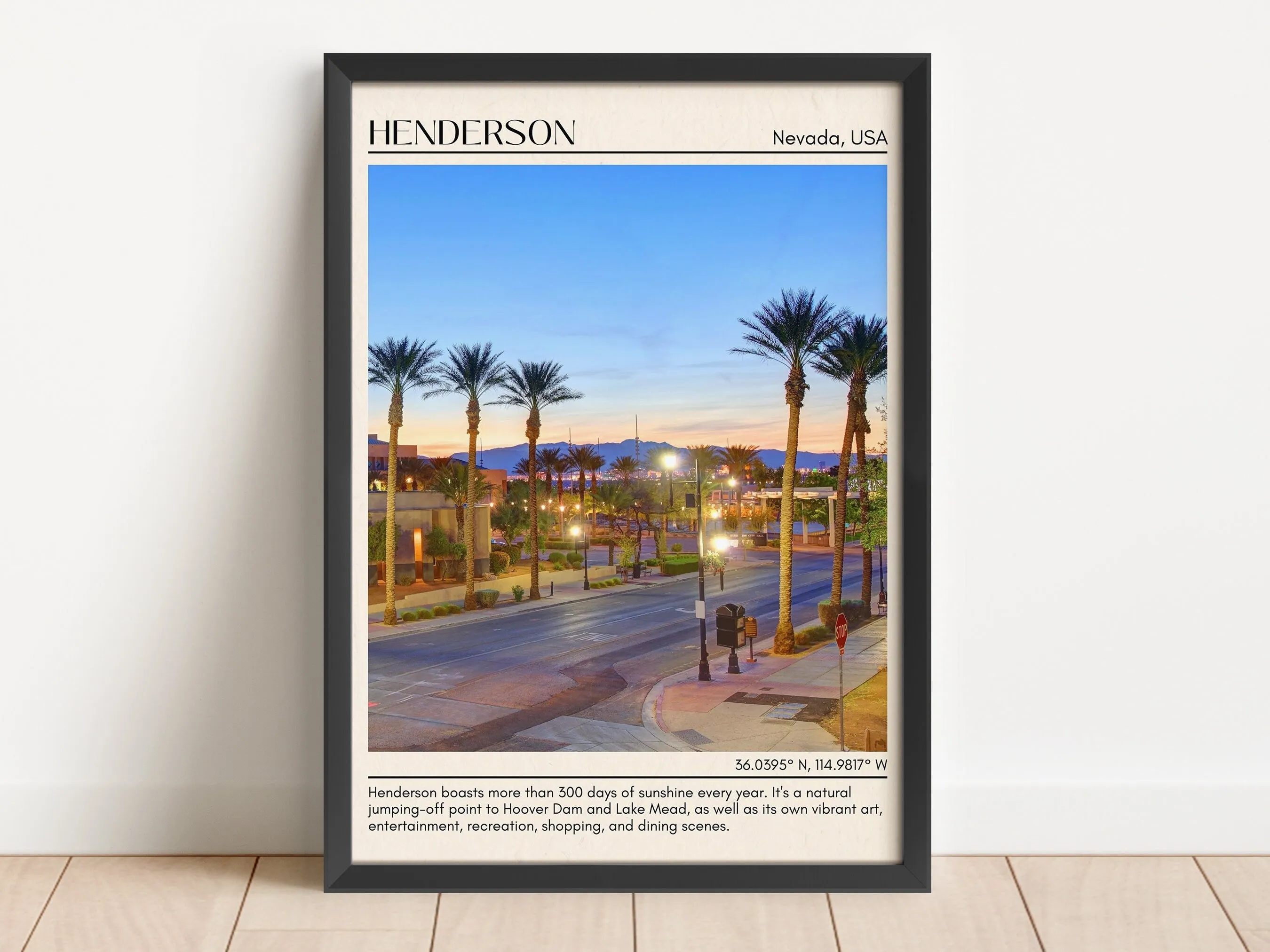 Henderson Minimal Wall Art, Nevada, USA