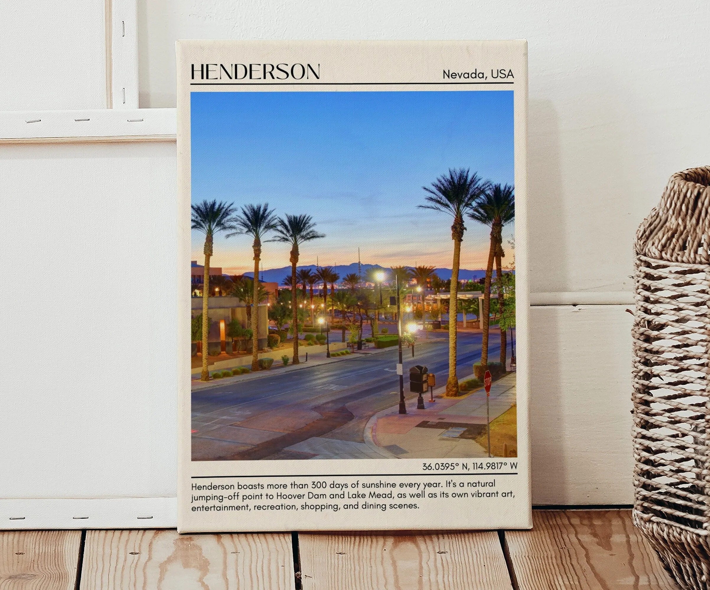 Henderson Minimal Wall Art, Nevada, USA