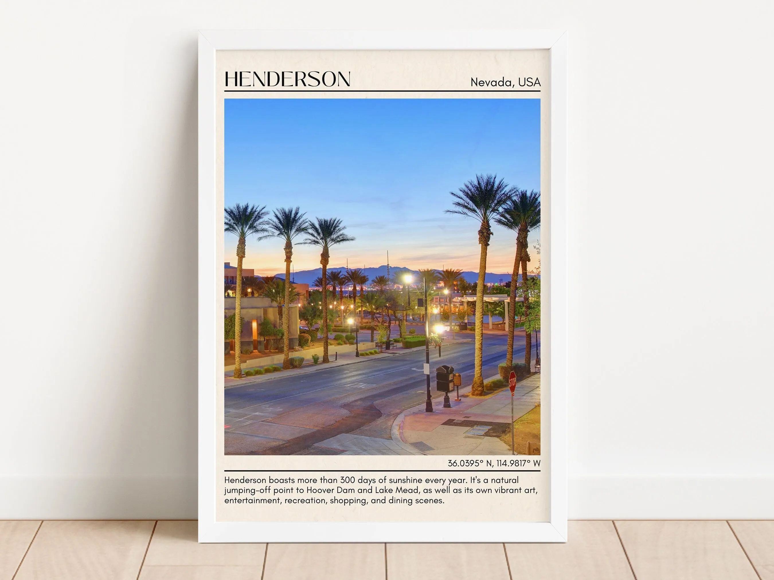 Henderson Minimal Wall Art, Nevada, USA