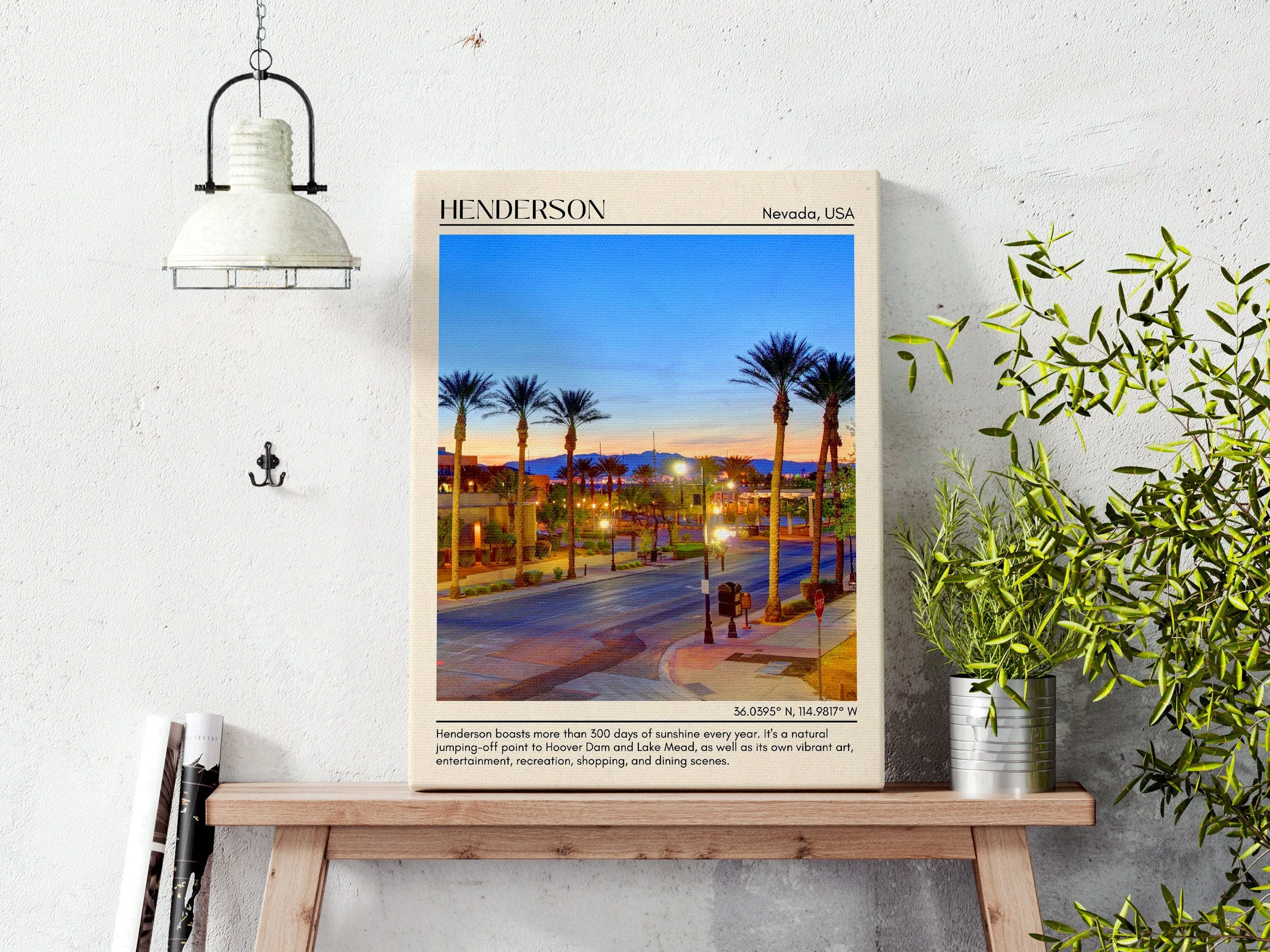 Henderson Minimal Wall Art, Nevada, USA