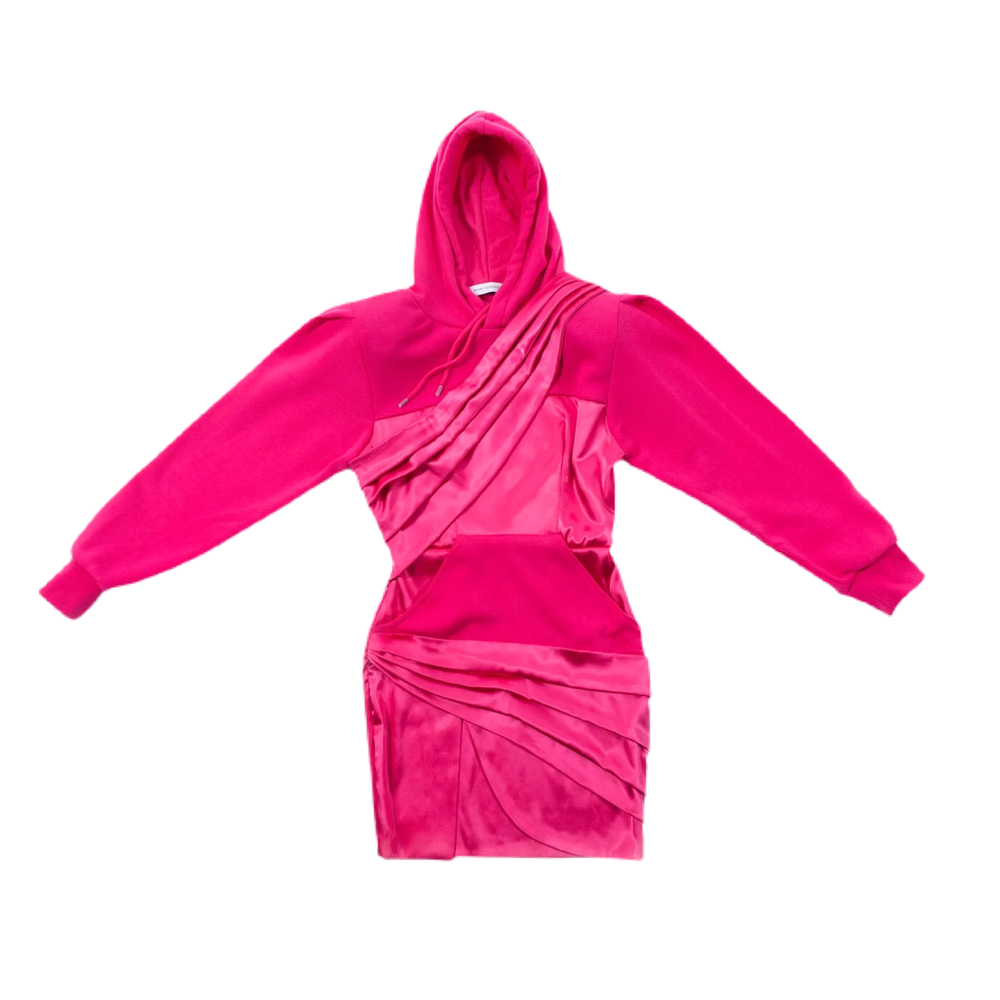 HYBRID HOODIE DRESS WITH SPLIT