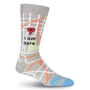 I Am Here Socks / Map (Men’s)
