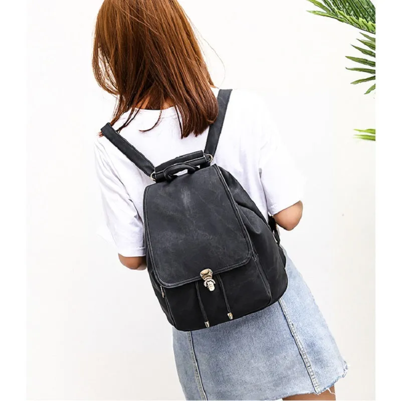Imitation Denim Pattern Backpack