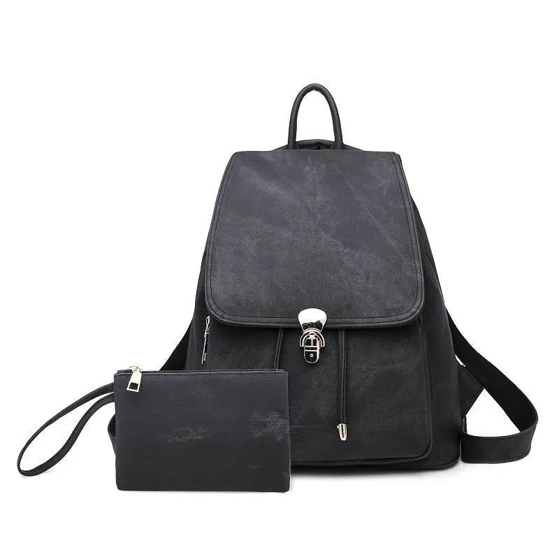 Imitation Denim Pattern Backpack