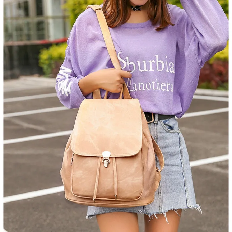 Imitation Denim Pattern Backpack