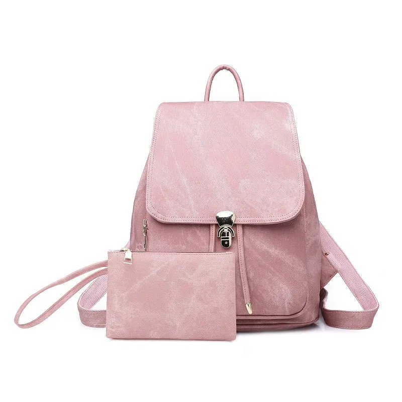 Imitation Denim Pattern Backpack