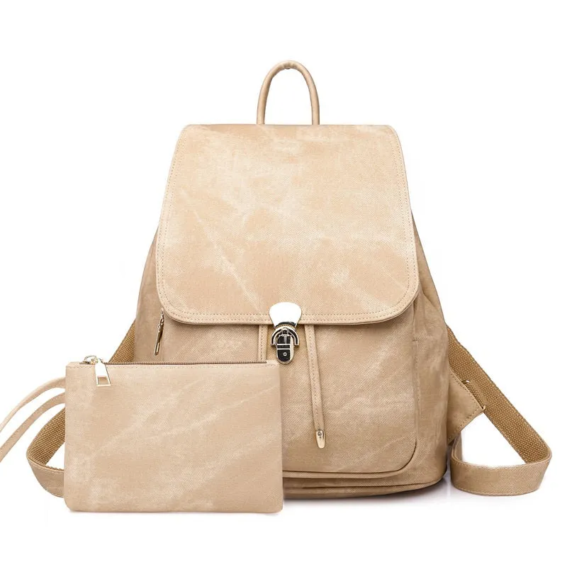Imitation Denim Pattern Backpack