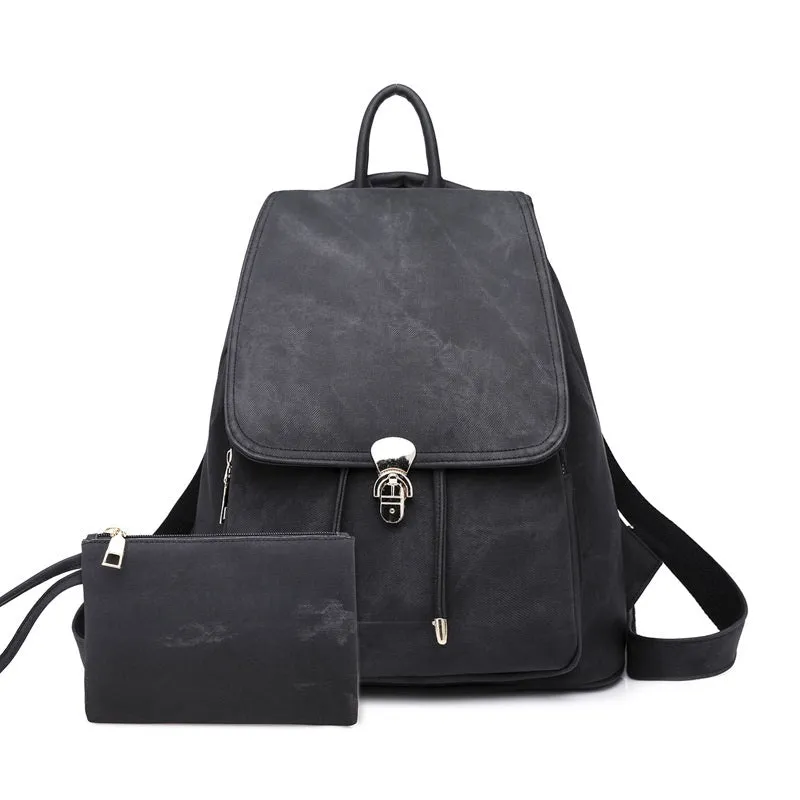 Imitation Denim Pattern Backpack