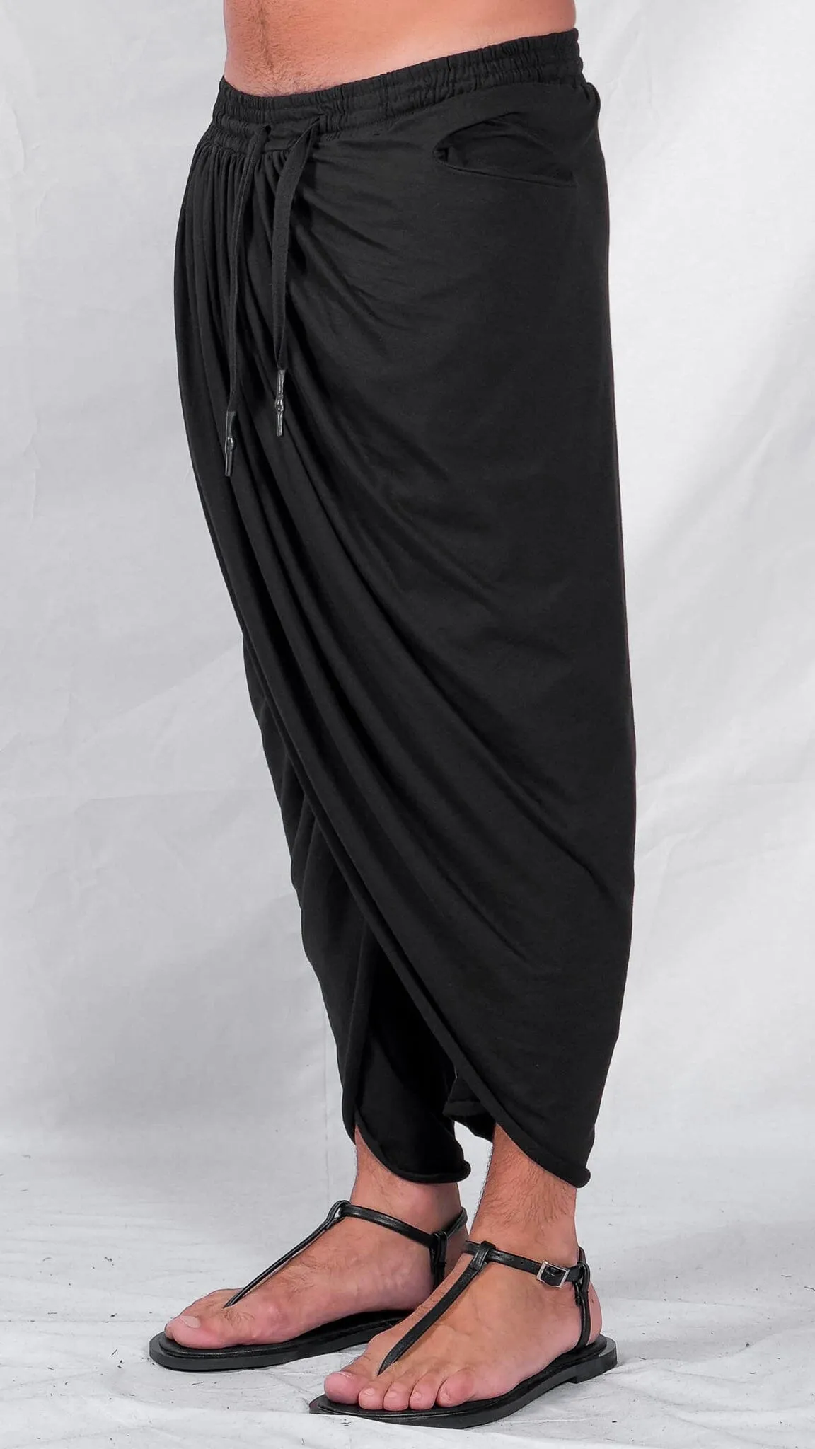 Jersey Pants with Draping