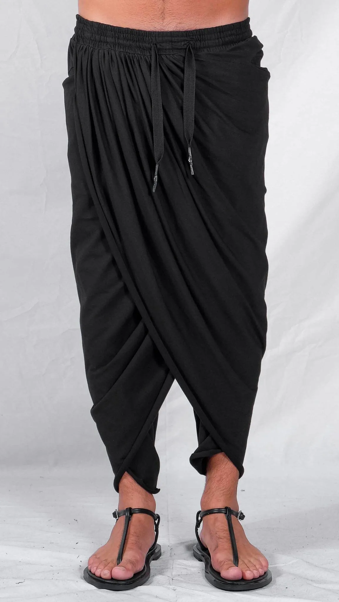 Jersey Pants with Draping