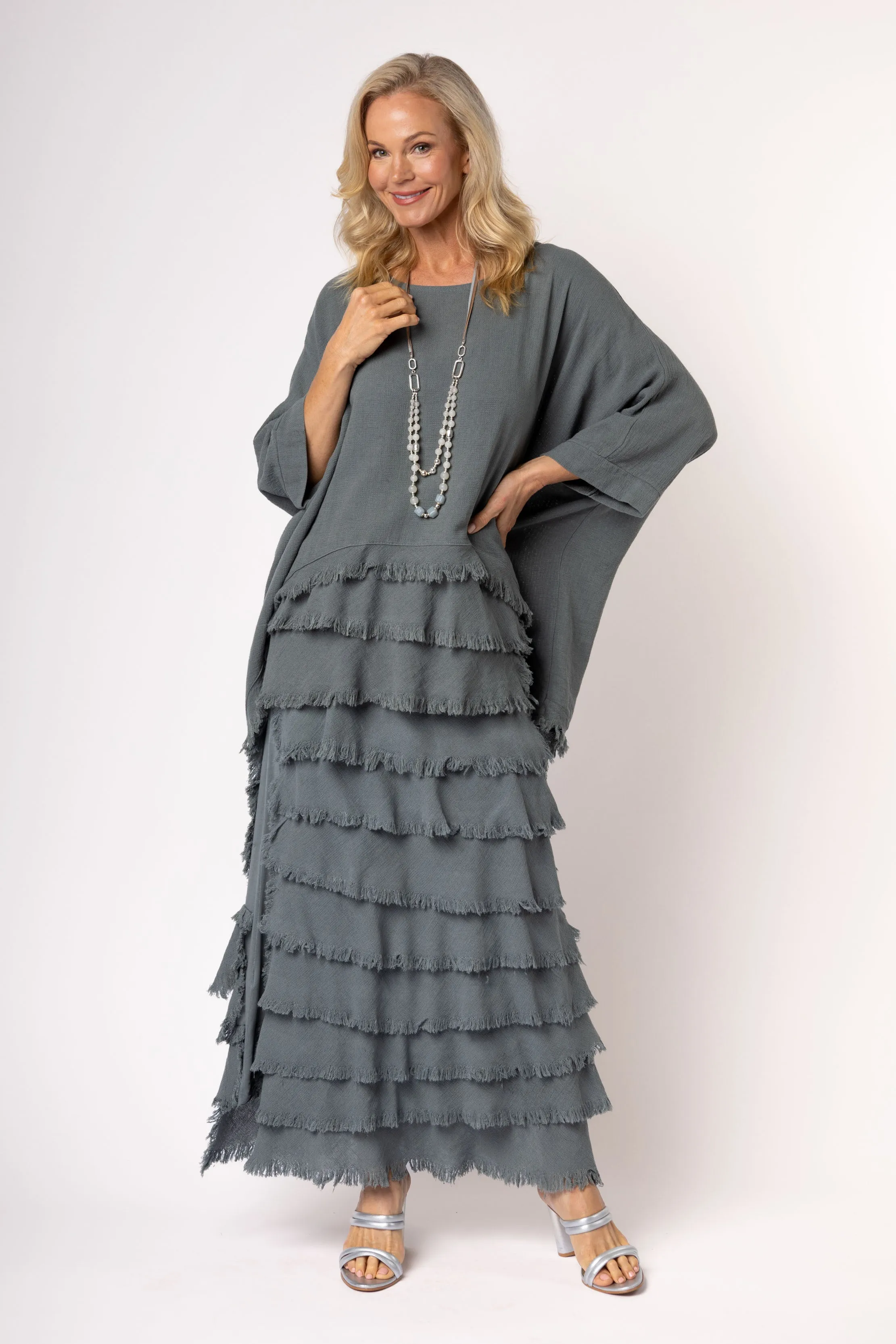 Kalla Linen Top in Gum Leaf