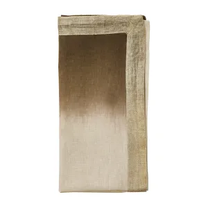 Kim Seybert Napkin Dip Dye Natural, Brown, Gold