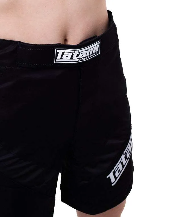 LADIES BLACK IBJJF DYNAMIC FIT SHORTS