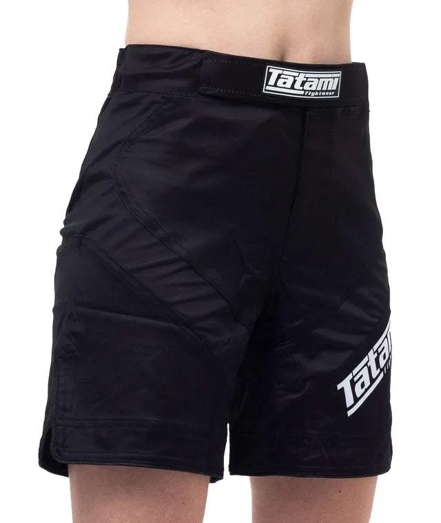LADIES BLACK IBJJF DYNAMIC FIT SHORTS