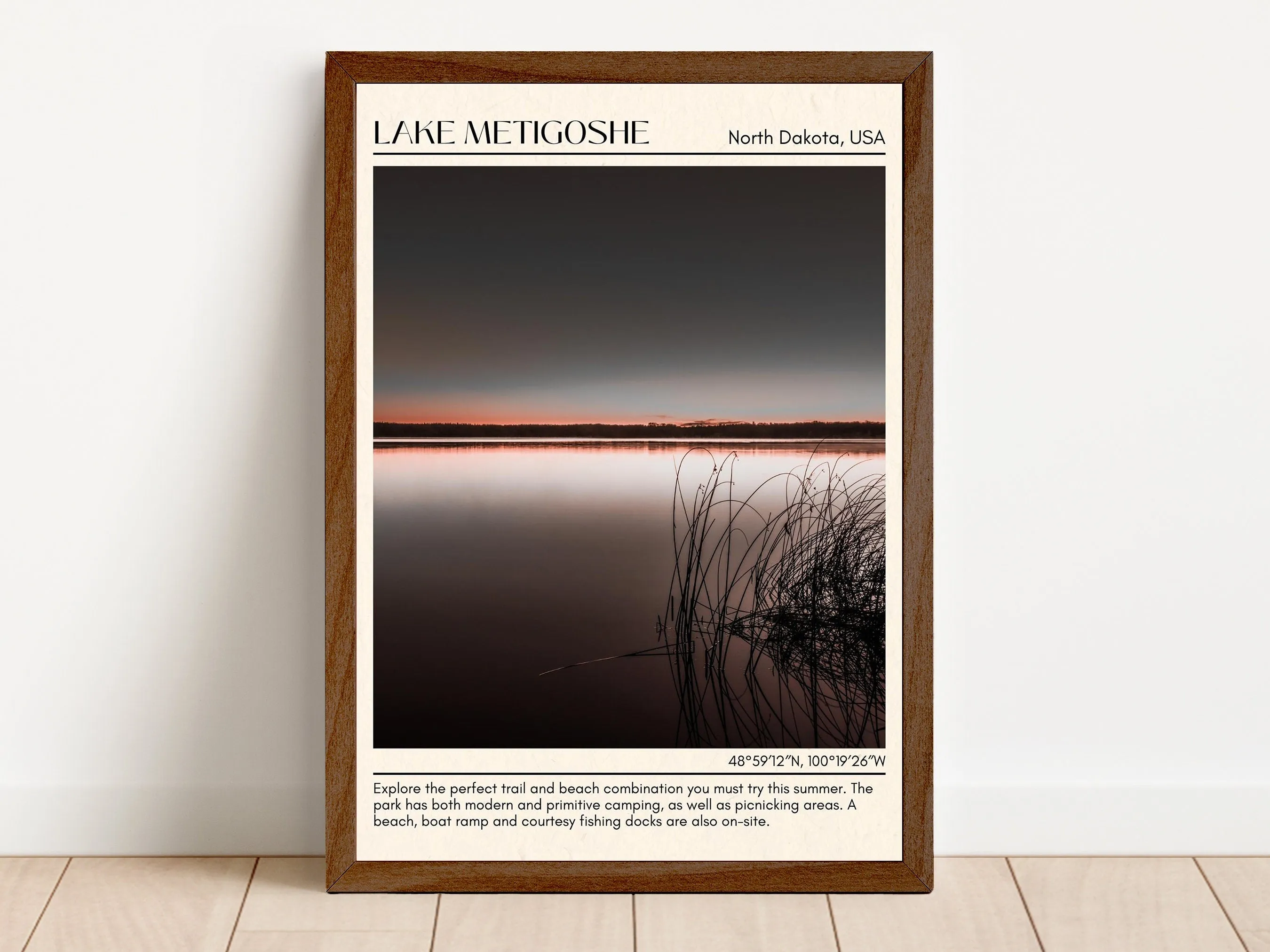 Lake Metigoshe State Park beach Wall Canvas, USA