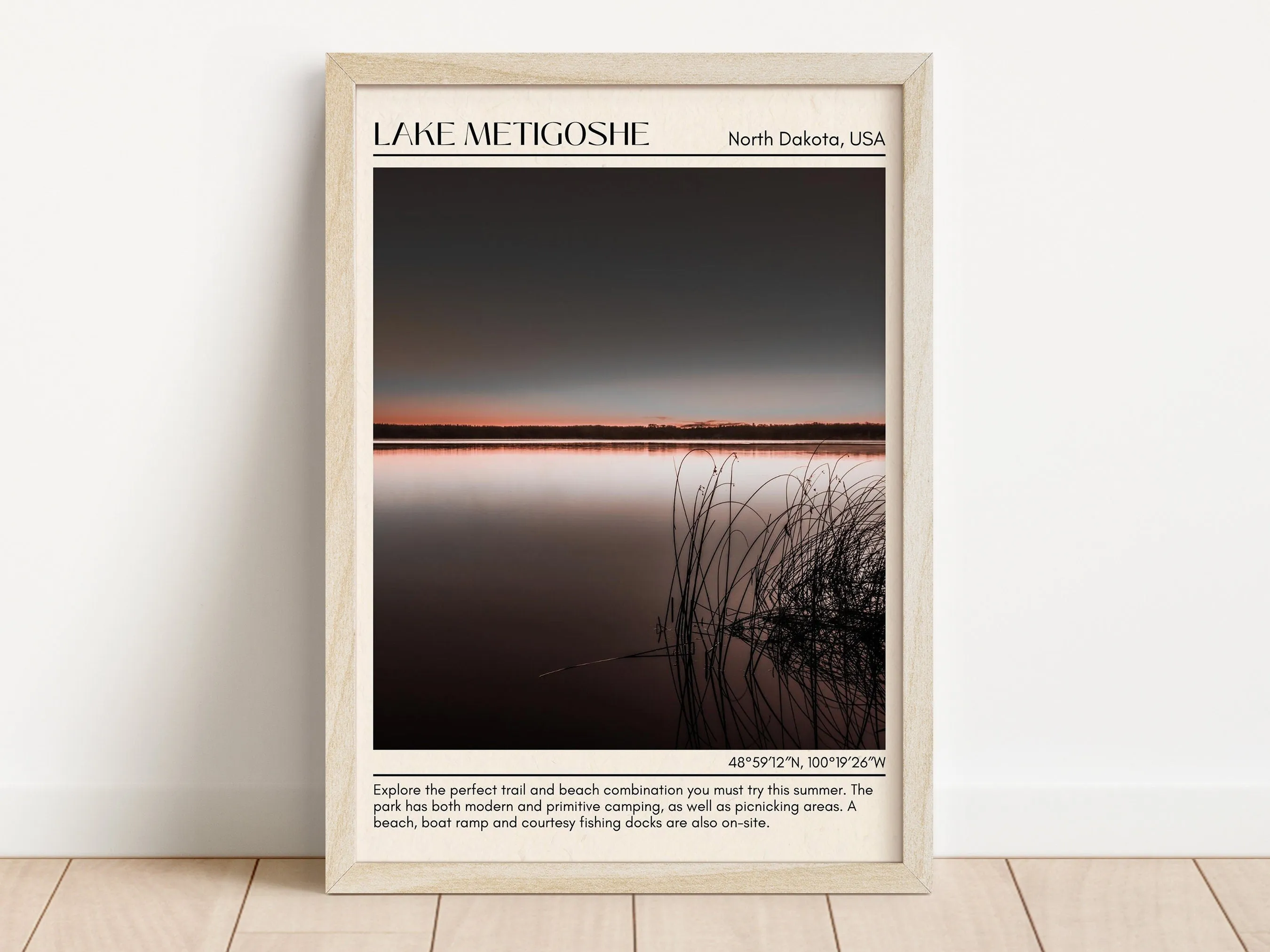 Lake Metigoshe State Park beach Wall Canvas, USA
