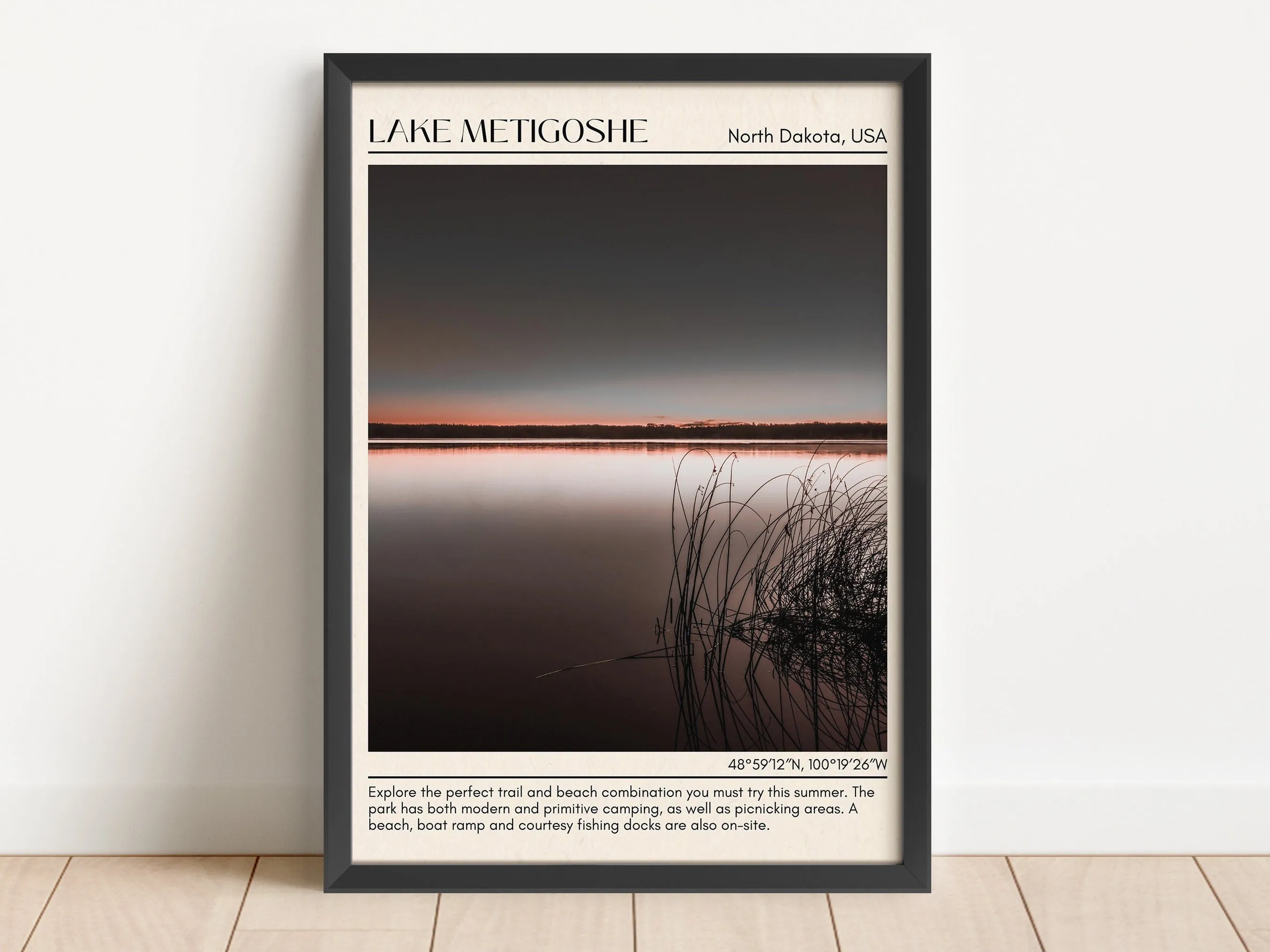 Lake Metigoshe State Park beach Wall Canvas, USA